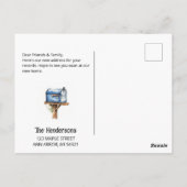 Carte Postale Nouveau Faire-part de déplacement d'adresse de mes (Dos)