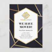 Carte Postale Nouveau Faire-part de déplacement géométrique de l (Devant)