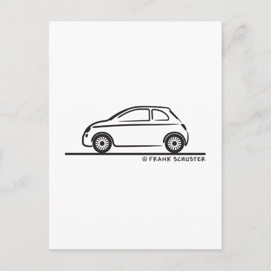 Carte Postale Nouveau Fiat 500 Cinquecento (Devant)