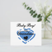 Carte Postale Nouveau Grand-mère Baby Boy Tshirts et cadeaux (Debout devant)