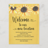 Carte Postale Nouveau lieu Sunflower Business Changement d'adres (Devant)
