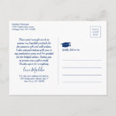 Carte Postale Nouveau Merci de graduation d'adresse Rouge Blanc  (Dos)