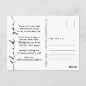 Carte Postale Nouveau Merci Faire-part de naissance bébé (Dos)