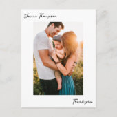 Carte Postale Nouveau Merci photo de bébé écrit à la main (Devant)