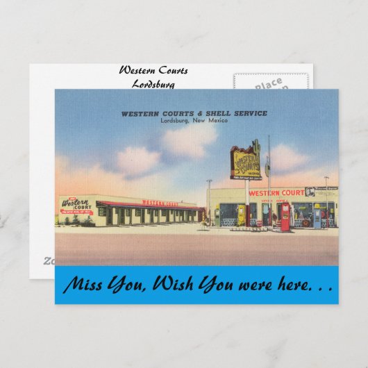 Carte Postale Nouveau-Mexique, Cours de l'Ouest, Lordsburg (Devant / Derrière)