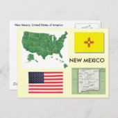 Carte Postale Nouveau-Mexique, États-Unis (Devant / Derrière)
