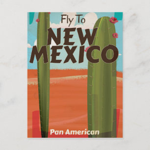Carte Postale Nouveau-Mexique, États-Unis Affiche de voyage vint