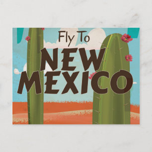 Carte Postale Nouveau-Mexique, États-Unis Affiche de voyage vint