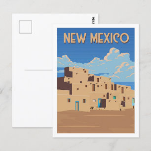 Carte Postale Nouveau-Mexique États-Unis Illustration de la célè