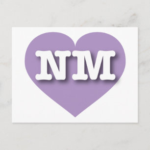 Carte Postale Nouveau Mexique Lavender Heart - J'aime NM