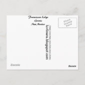 Carte Postale Nouveau-Mexique, Loge franciscaine, Subventions (Dos)