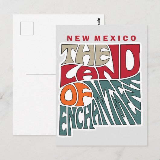 Carte Postale Nouveau Mexique Nickname Word Art (Devant / Derrière)