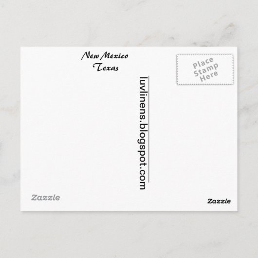 Carte Postale Nouveau-Mexique-Texas (Dos)