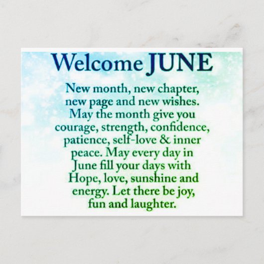 carte postale nouveau mois (Devant)