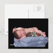 Carte Postale Nouveau-né Skateboard Baby (Devant / Derrière)