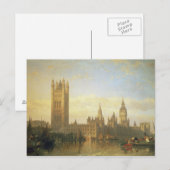Carte Postale Nouveau Palais de Westminster de la Tamise (Devant / Derrière)