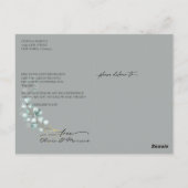 Carte Postale Nouveau plan Photo Calligraphie Mariage Eucalyptus (Dos)