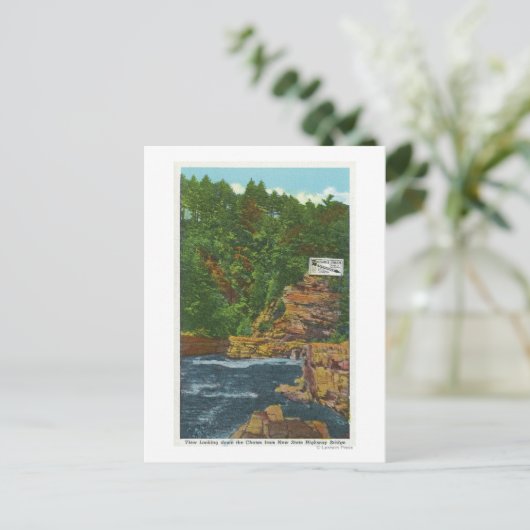 Carte Postale Nouveau pont routier d'État Vue du chaos Ausable (Debout devant)