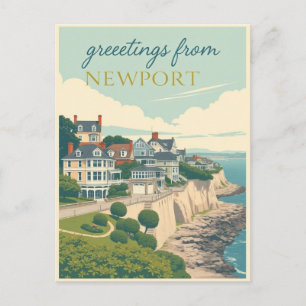 Carte Postale Nouveau-Port, Rhode Island Cliff Walk Mansions Vi
