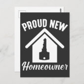 Carte Postale Nouveau propriétaire fier Chauffage de propriété (Devant / Derrière)