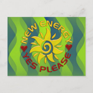 Carte Postale NOUVEAU SOLEIL ÉNERGÉTIQUE   vagues vertes