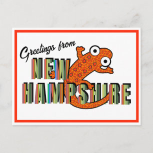 Carte Postale Nouveau Triton Tacheté de l'État du New Hampshire 