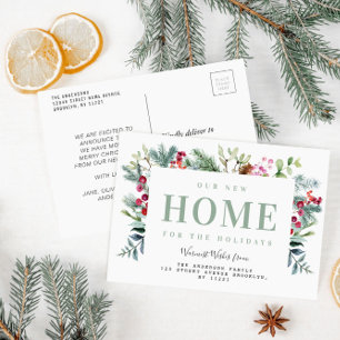 Carte Postale Nouveau vacances Accueil déménagement faire-part C