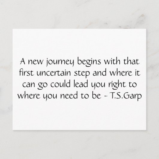 Carte Postale Nouveau voyage (Devant)