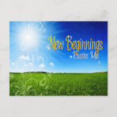 Carte Postale "Nouveaux débuts" Motivation Affirmation (Devant)