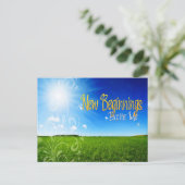 Carte Postale "Nouveaux débuts" Motivation Affirmation (Debout devant)