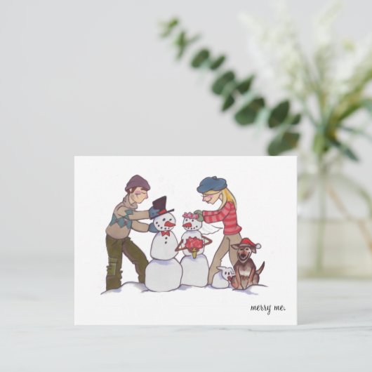 CARTE POSTALE Nouveaux mariés "Joyeux moi" (Debout devant)