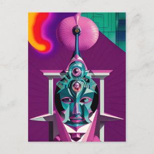 Carte Postale Nouveaux prêtres dans l'Église de Robotologie Art