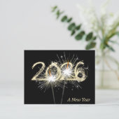 Carte Postale Nouvel An 2026 Sparkler (Debout devant)
