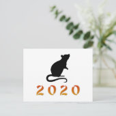 Carte Postale Nouvel An chinois 2020 Rat (Debout devant)