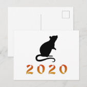 Carte Postale Nouvel An chinois 2020 Rat (Devant / Derrière)