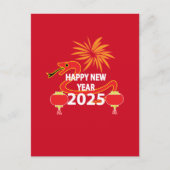 Carte Postale Nouvel An chinois 2025 Serpent Nouvel An chinois (Devant)