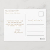 Carte Postale Nouvel An du renne d'or Aquarelle (Dos)