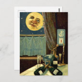Carte Postale Nouvel an endormi Lune après la fête (Devant / Derrière)