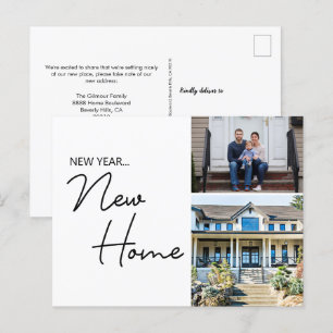 Carte Postale Nouvel An Maison Familiale Maison personnalisée Ph