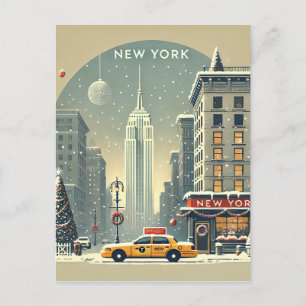 Carte Postale Nouvel An Noël à New York Vacances de la Statue