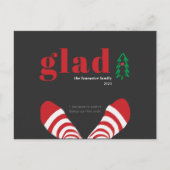 Carte postale Nouvel An Noir Simple (Devant)