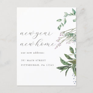 Carte Postale Nouvel an Nouveau domicile Changement d'adresse Dé