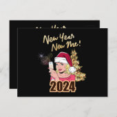 Carte Postale Nouvel An Nouveau Moi 2024 (Devant / Derrière)