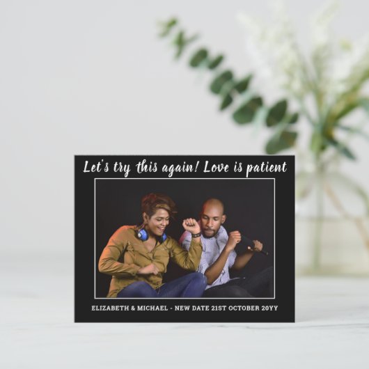 Carte Postale Nouvel An Nouveau Plan Changement Date BUDGET Mari (Debout devant)