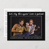 Carte Postale Nouvel An Nouveau Plan Changement Date BUDGET Mari (Devant / Derrière)