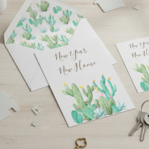 Carte Postale Nouvel An Nouvel An Accueil Faire-part Cactus Dése