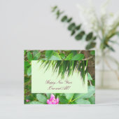 Carte postale Nouvel An Palm Tree et Rhododendron (Debout devant)