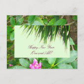 Carte postale Nouvel An Palm Tree et Rhododendron (Devant)