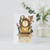 Carte Postale Nouvel An vintage (Debout devant)