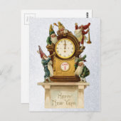 Carte Postale Nouvel An vintage (Devant / Derrière)